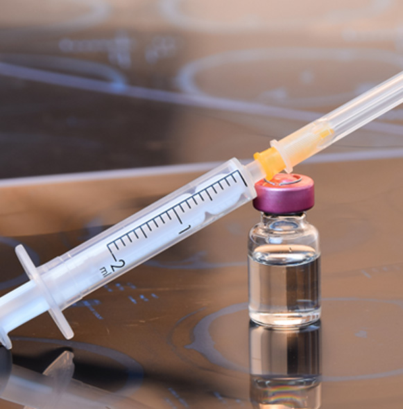 Close-up of syringe and vial of BOTOX