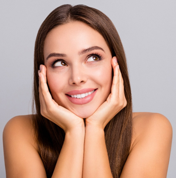 Portrait of beautiful, smiling woman